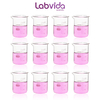 Labvida 12pcs of Griffin Low Form Glass Beakers, Vol.200ml, 3.3 Borosilicate with Printed Graduation, LVA008